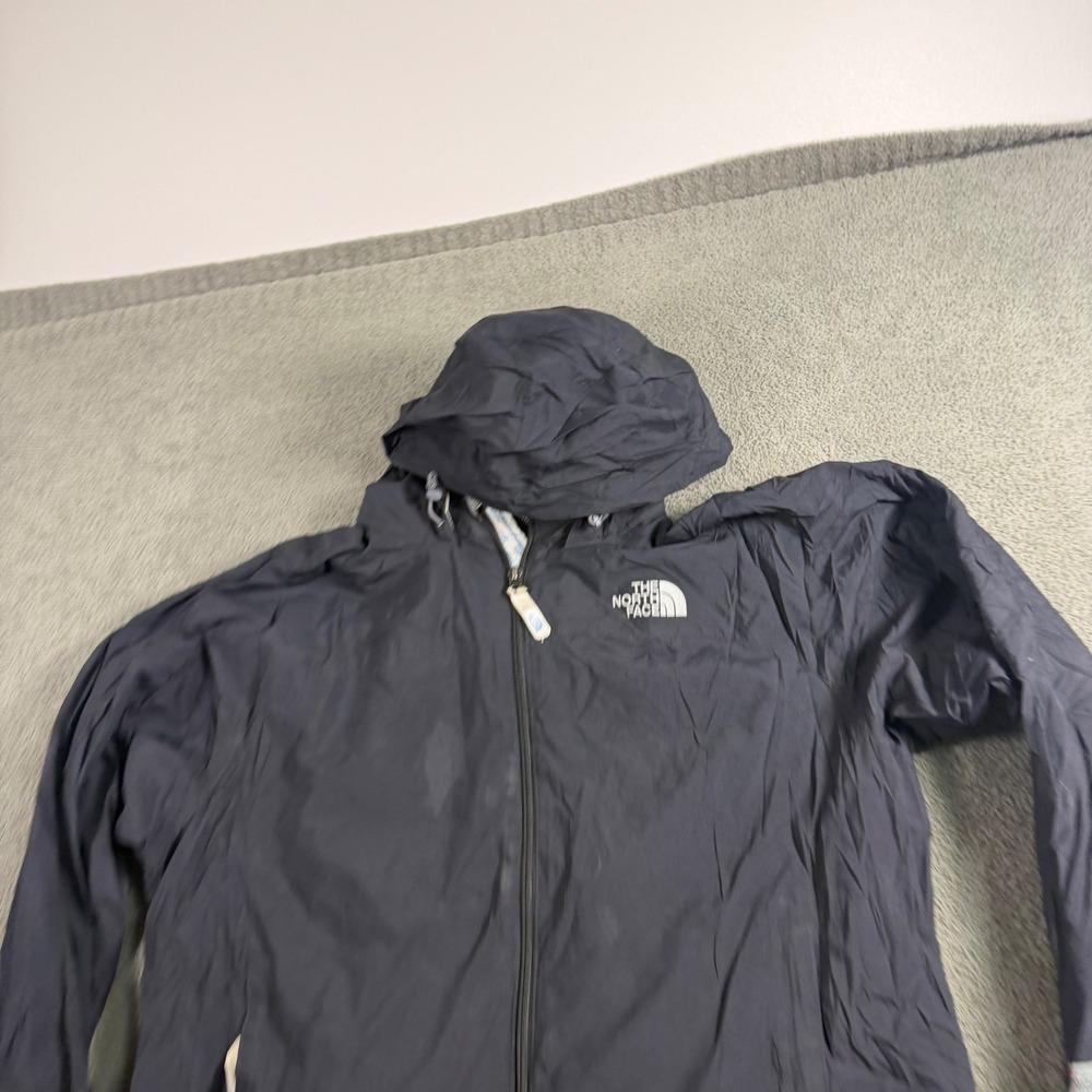 The North Face Hydrenaline Windbreaker Jacket Womens Medium Black Hooded Zip